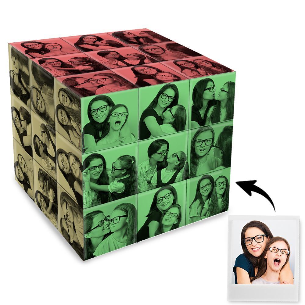 multiphoto colorful rubik's cube