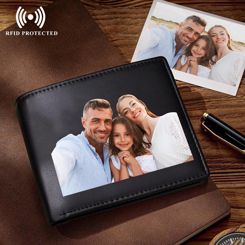 Personalized Leather Wallet Anti-Theft Brush RFID Protected Men's Wallet